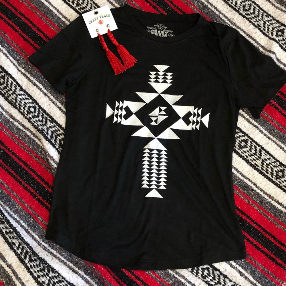 Crazy Trail Embroidered Tee